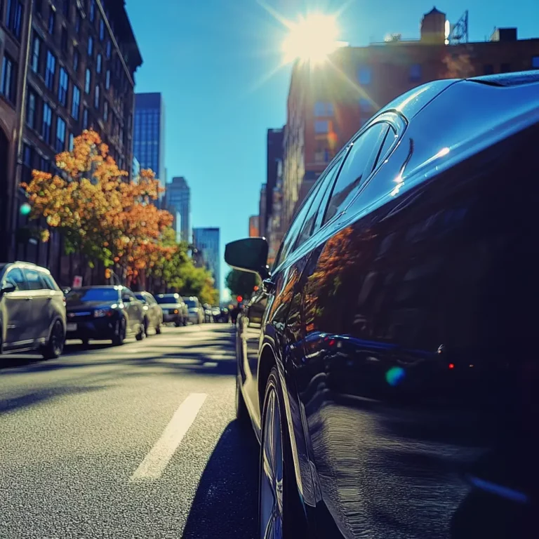 Uber car driving on the road