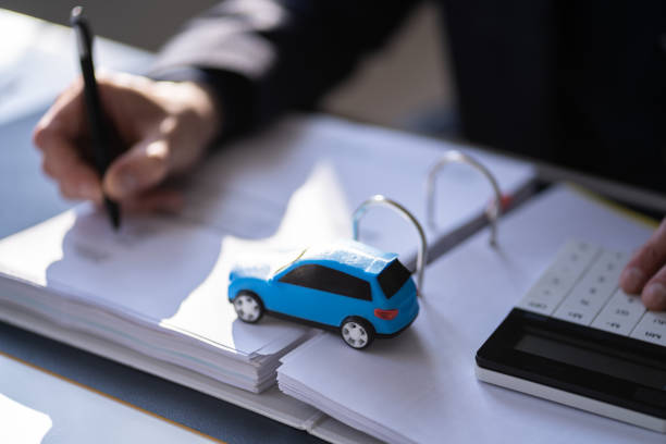 Car Loan And Finance Documents In Office